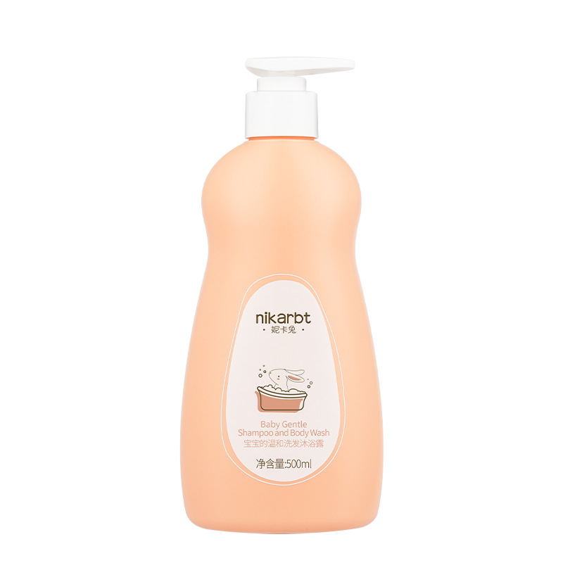 Runben Baby Peach Leaf Bubble Children Hair & Body Shampoo 2-in-1 Baby and Infant Children Shampoo Shower Gel