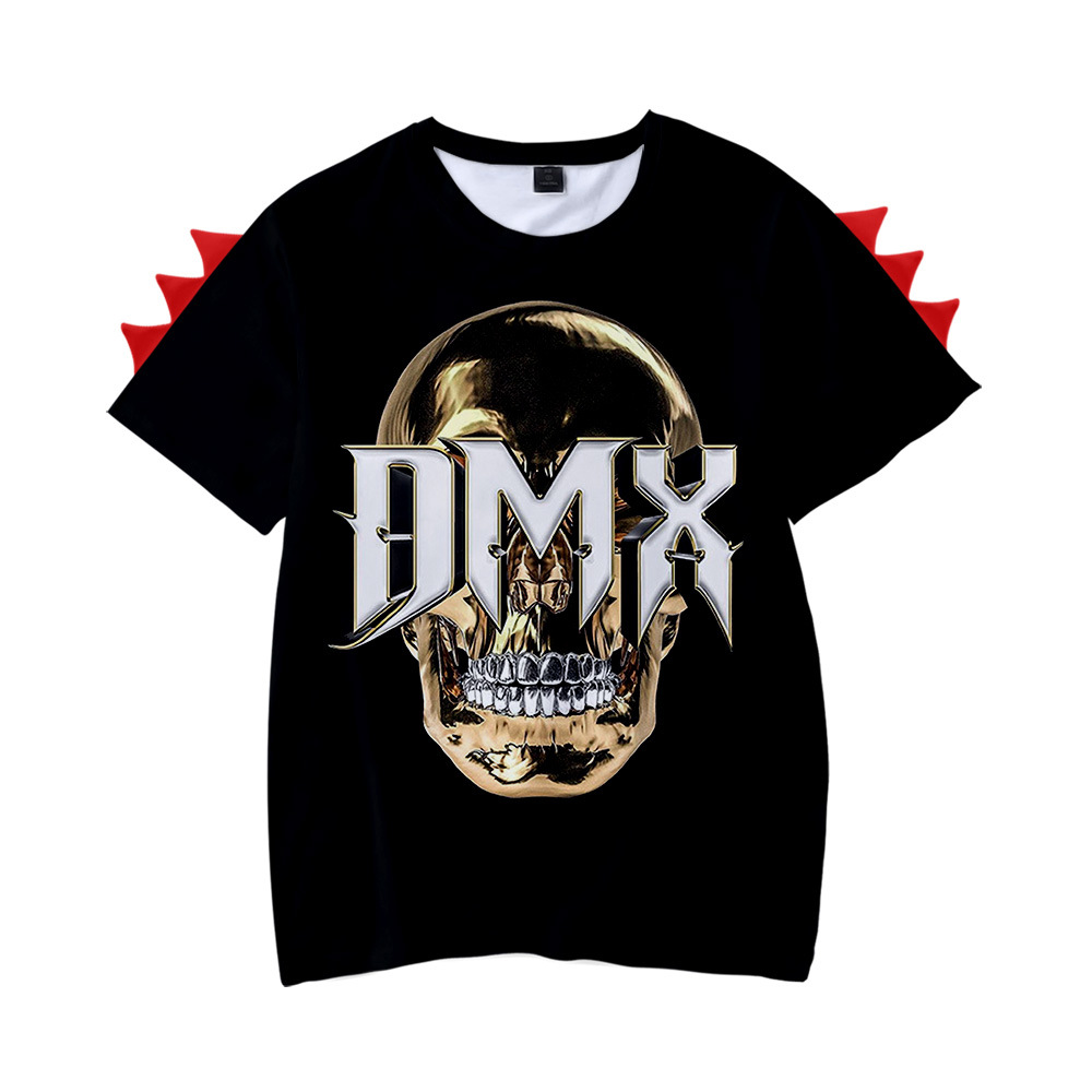 说唱歌手dmx厄尔·西蒙斯 3d数码印花 儿童装恐龙短袖t恤原厂发货