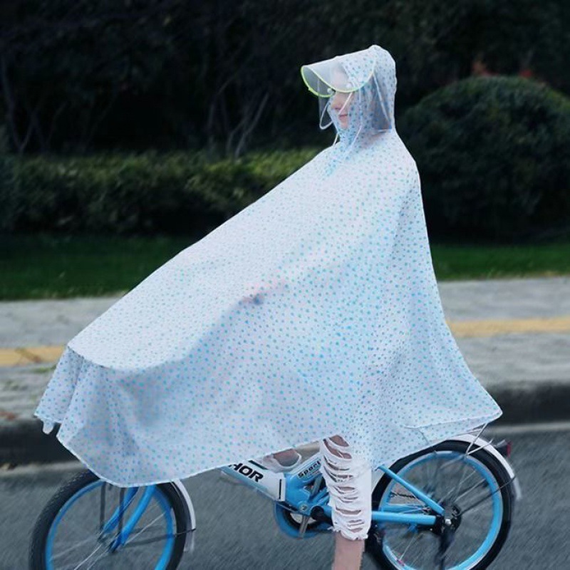 雨衣自行车学生韩版单人成人电动车山地车男女士水衣透明加大雨披