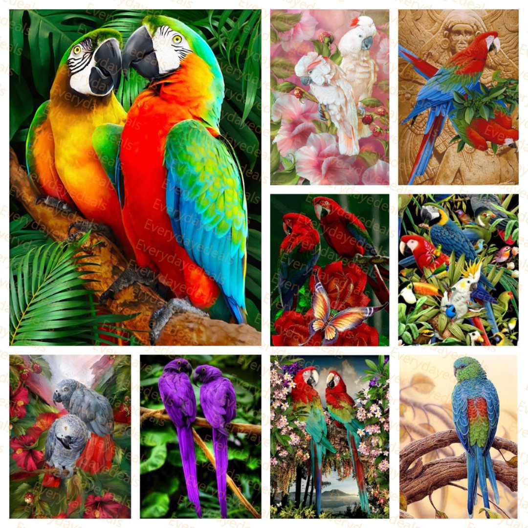 Diamond Painting Cartoon Animal Parrot Cross Embroidery Kits