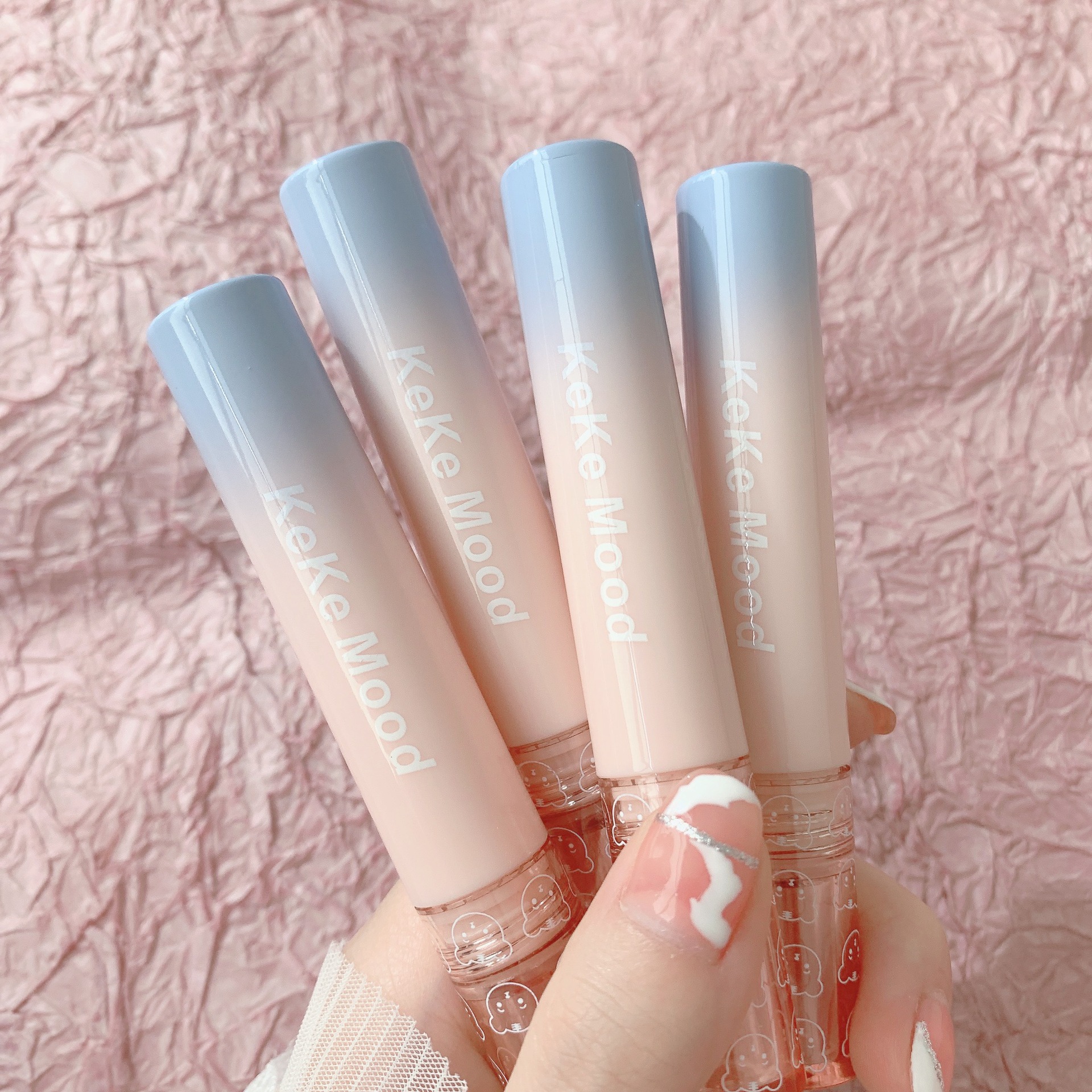 kekemood渐变熊唇釉水光唇釉镜面玻璃女口红平价学生奶显白唇彩