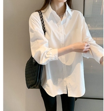 白衬衫女内搭2023年春季新款韩版设计感小众洋气上衣百搭长袖衬衣