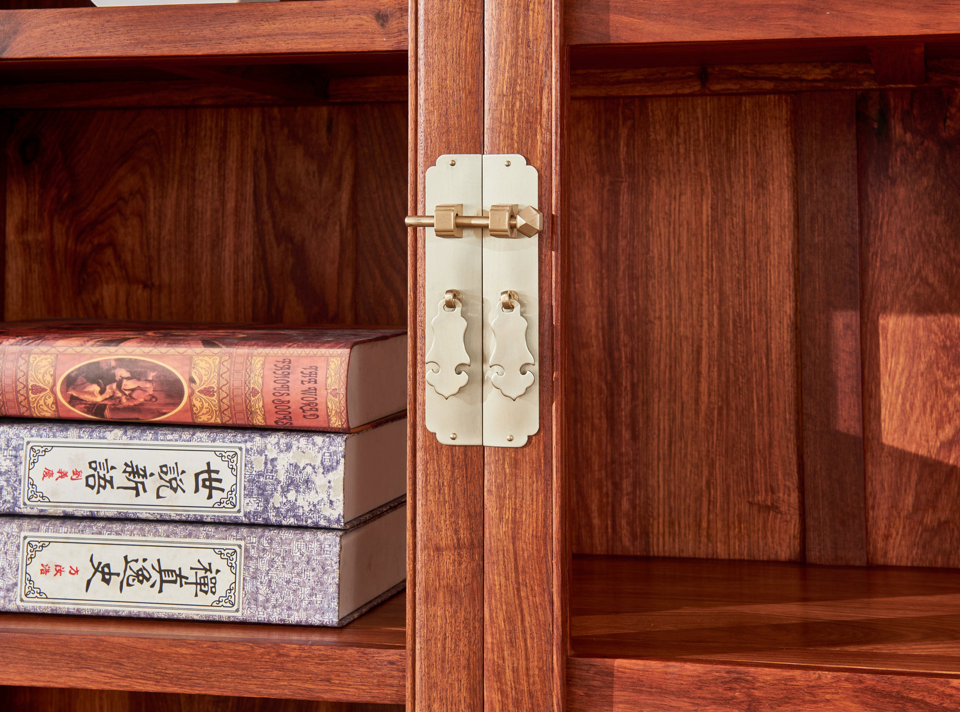 素面明式书柜办公室红木家具 刺猬紫檀落地组合实木书橱书架厂家