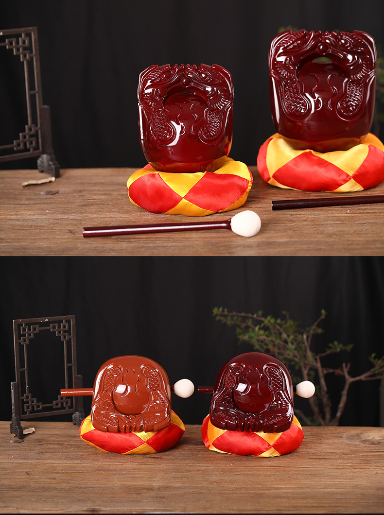 实木木鱼法器寺庙家用学佛木鱼打击乐器老式敲击樟木木鱼佛教用品