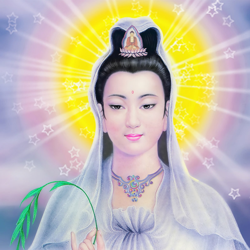 bb4c批发送子观音画像佛像供奉家用祈福挂像图南海观世音图像