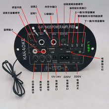 拆机功放电源双话筒大功率功放板12V24V220V低音通用音频嵌入配件