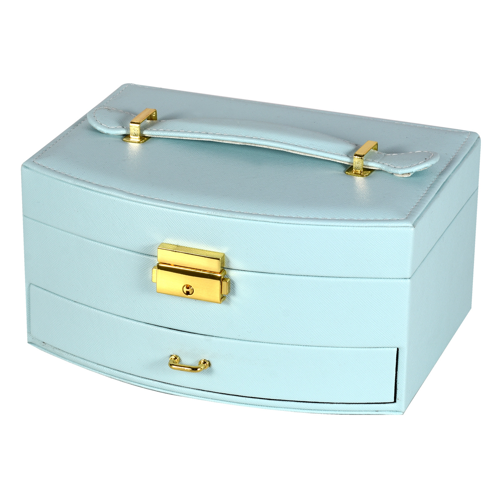 Multi-Layer Jewelry Box with Lock Earrings Jewelry Drawer Storage Box Jewelry Princess Children Jewelry Box Packing Box