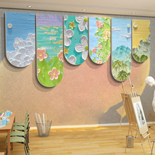 画室展布置美术教室墙面装饰幼儿园春天环创主题成品走廊文化互动