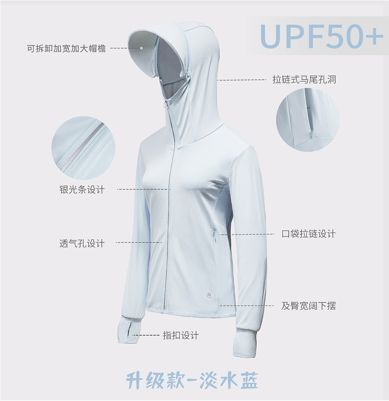 Upf50 + Ice Silk Summer Sun Protective Clothes Men's and Women's Outdoor Lightweight Uv Protection Sun-Protective Clothing Skin Coat and Trench Coat