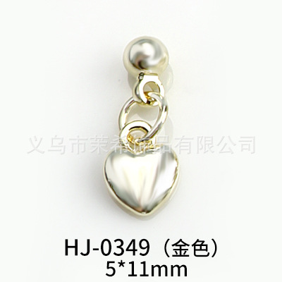 Internet Celebrity Hot Selling Product Nail Ornament Simple All-Match Star Peach Heart Crescent Small Pendant Nail Ornament Hj0349