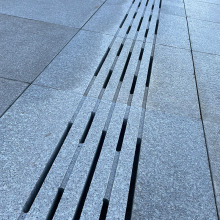 现货花岗岩雨水篦子 排水盖板 落水石 户外芝麻灰漏水篦子石