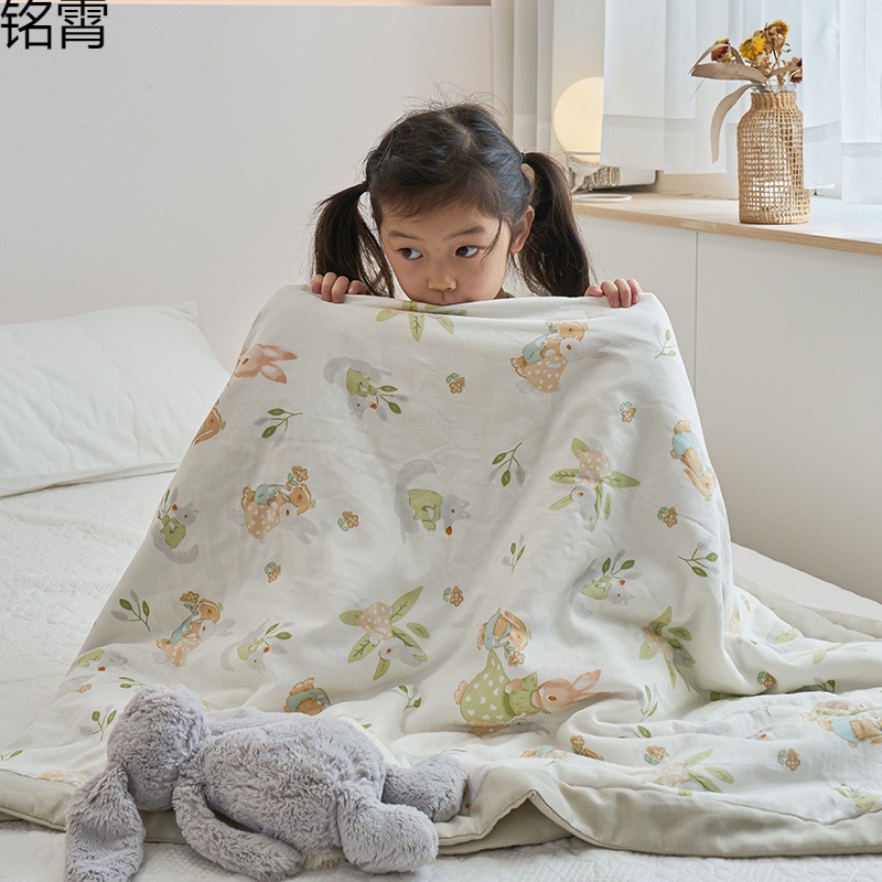 批发儿童竹纤维蚕丝夏凉被夏季空调被芯冰丝宝宝小被