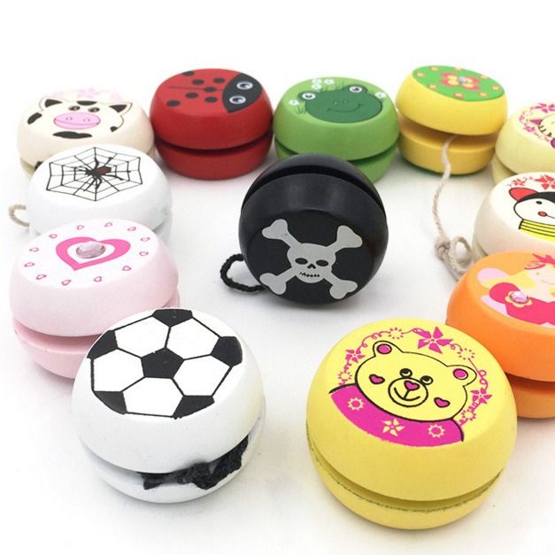 厂家5cm木制溜溜球 木质个性创意积木儿童玩具个性运动悠悠球批