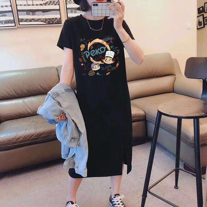 Nursing Dress Summer Outwear Hot Mom Fashion Cartoon T-shirt Skirt Nursing Clothes Maternity Dress Summer Clothes