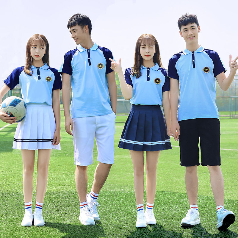 学生服套装女学院风两件套短裙中学生套装裙夏季百褶裙运动装韩版