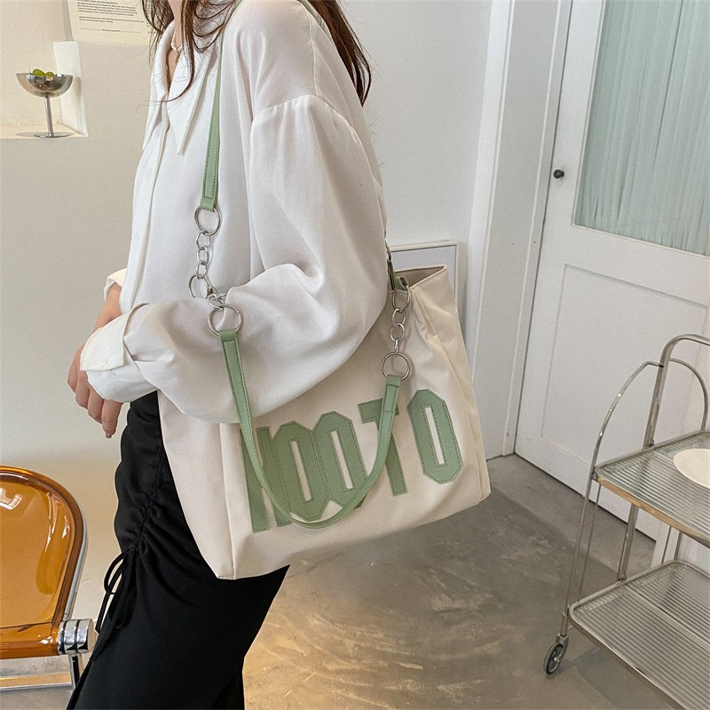 Fashion Shoulder Bag 2022 Autumn New Fashion Letters Tote Bag Large Capacity Leisure Class Commuter Computer Bag