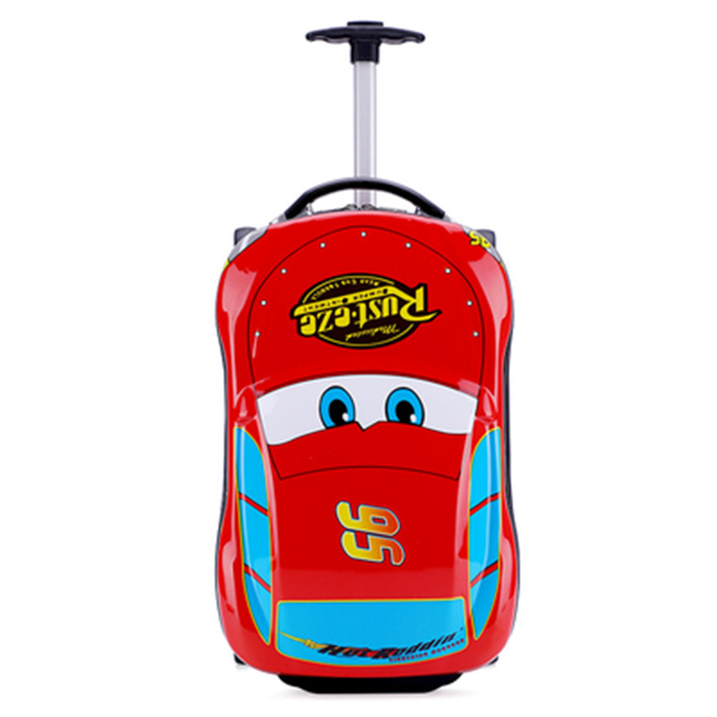 Children's Luggage Mount Baby Car Trolley Case Cartoon Suitcase Printed Logo Kindergarten Backpack