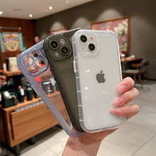 iphone16圆角气囊防摔手机壳苹果15promax保护壳14加厚8plus磨砂x