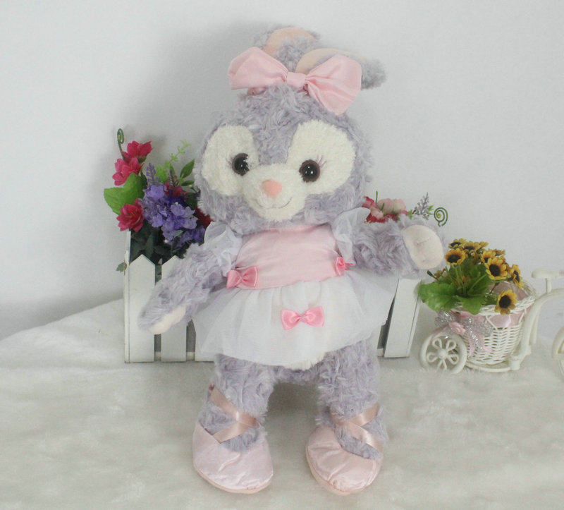 duffy达菲熊朋友stellalou兔子粉裙兔子长耳朵史黛拉兔毛绒公仔