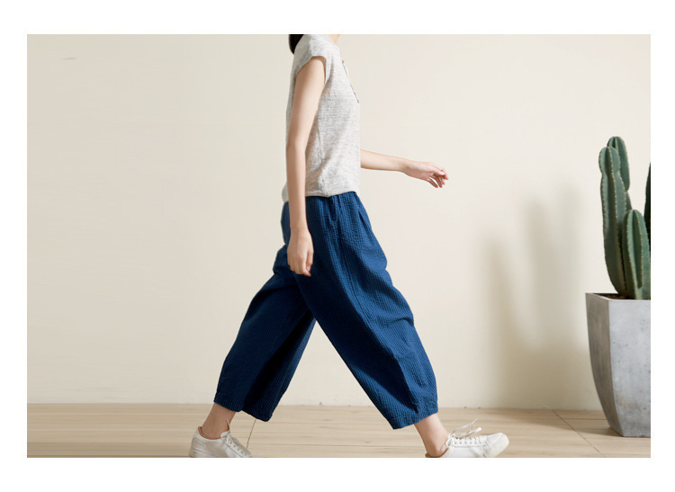 春夏季新款天丝亚麻清凉透气女v领文艺宽松短袖t恤针织衫详情25