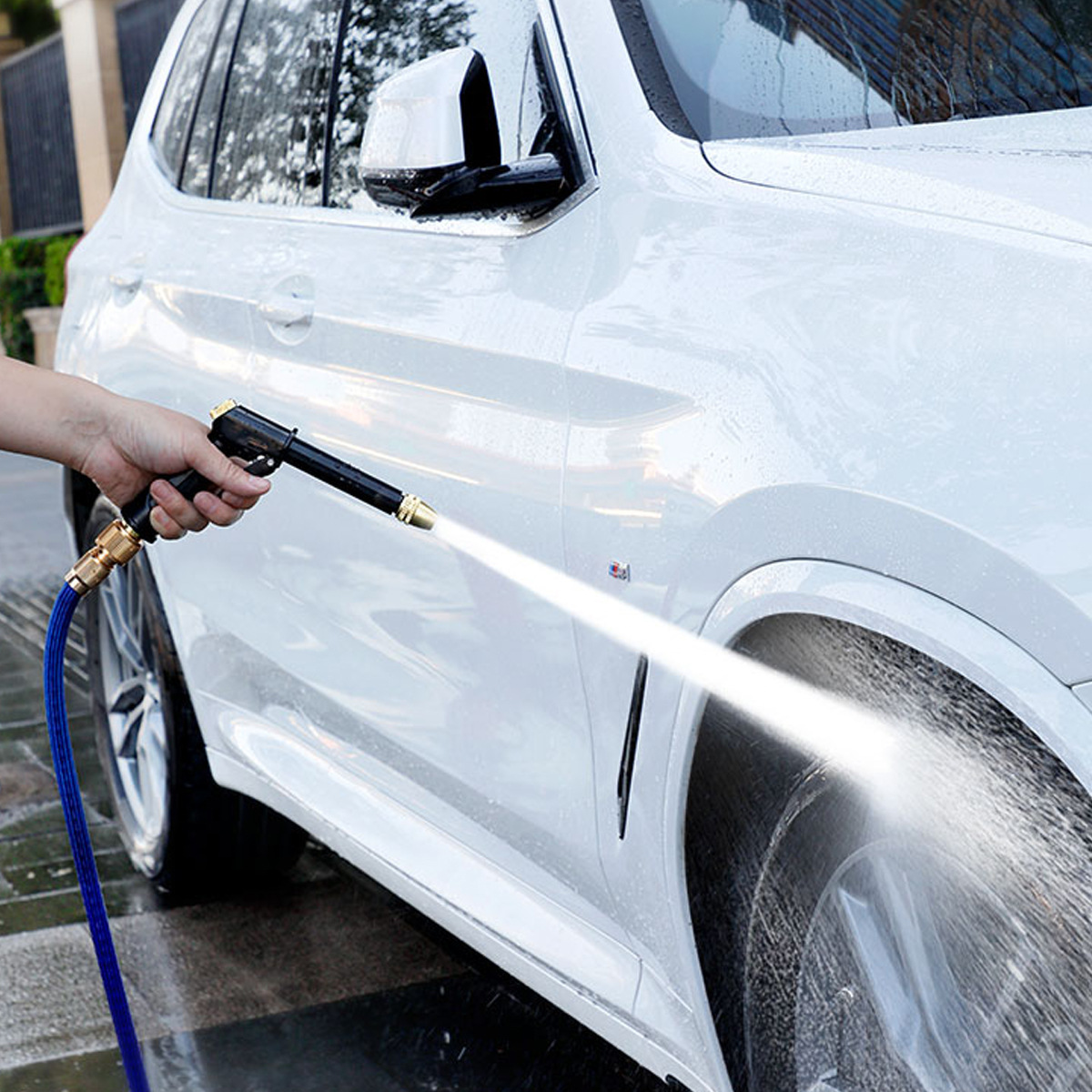 新品长杆黑枪家用水枪高压洗车喷枪花洒浇花强力刷车神器清洁