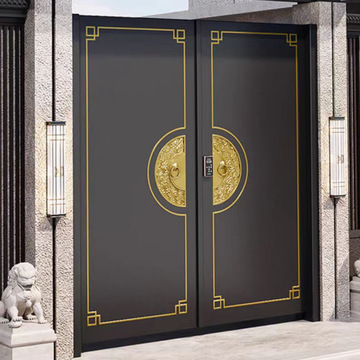 豪华别墅大门铸铝门乡村庭院防盗门进户门农村自建房庭院门双开门