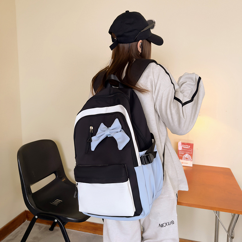 Korean Style Fresh Girls Backpack Wholesale New Fashion Casual Backpack Large Capacity Japanese Middle School Student Schoolbag