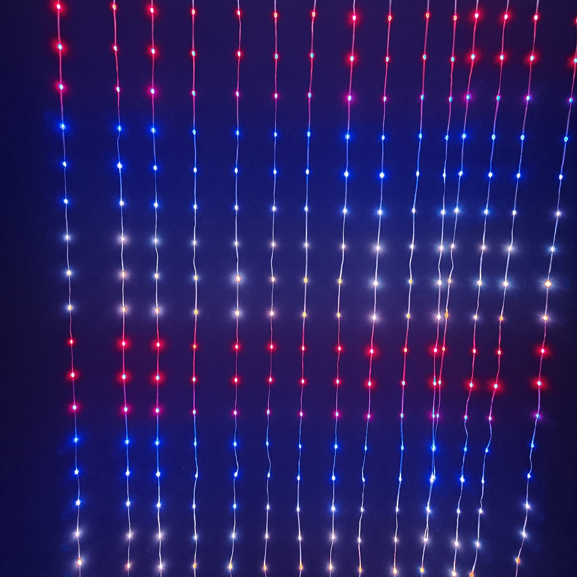 usb带遥控app手机控制皮线灯三线rgb变色防水led圣诞节日窗帘灯