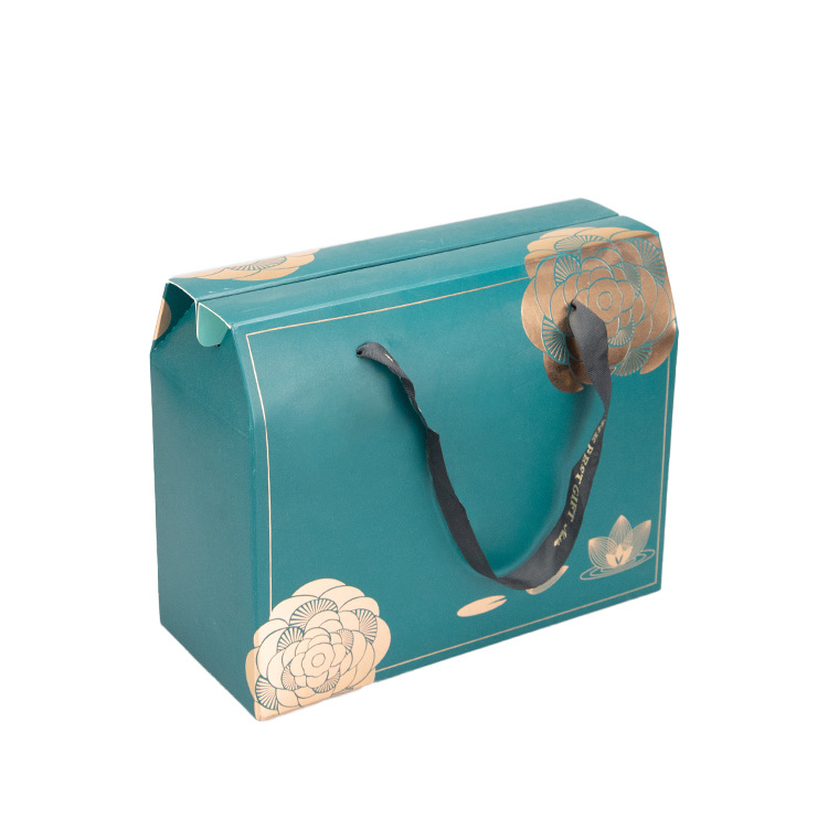 供应烫金彩印手提屋顶盒礼品礼物盒大包装瓦楞盒彩色食品包装盒子