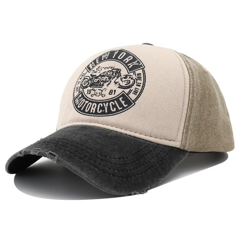 云新棒球帽男复古字母机车印花纯棉鸭舌帽女款护外帽子hat潮-阿里巴巴