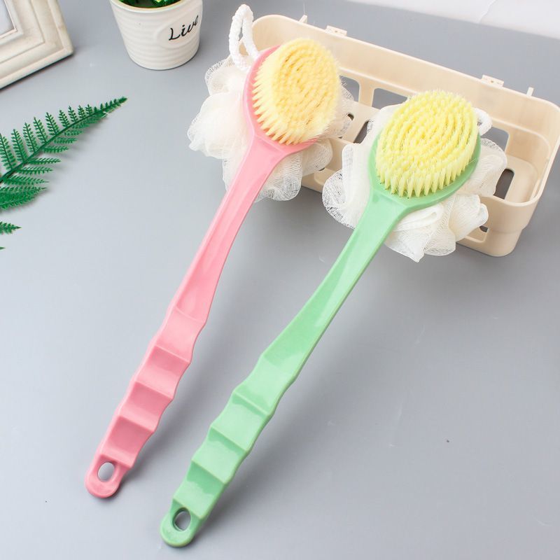 Bath Gadget Bath Brush Long Handle Soft Fur Bath Towel Loofah Bath Brush Strong Back Rubbing Don't Ask for Back Brush