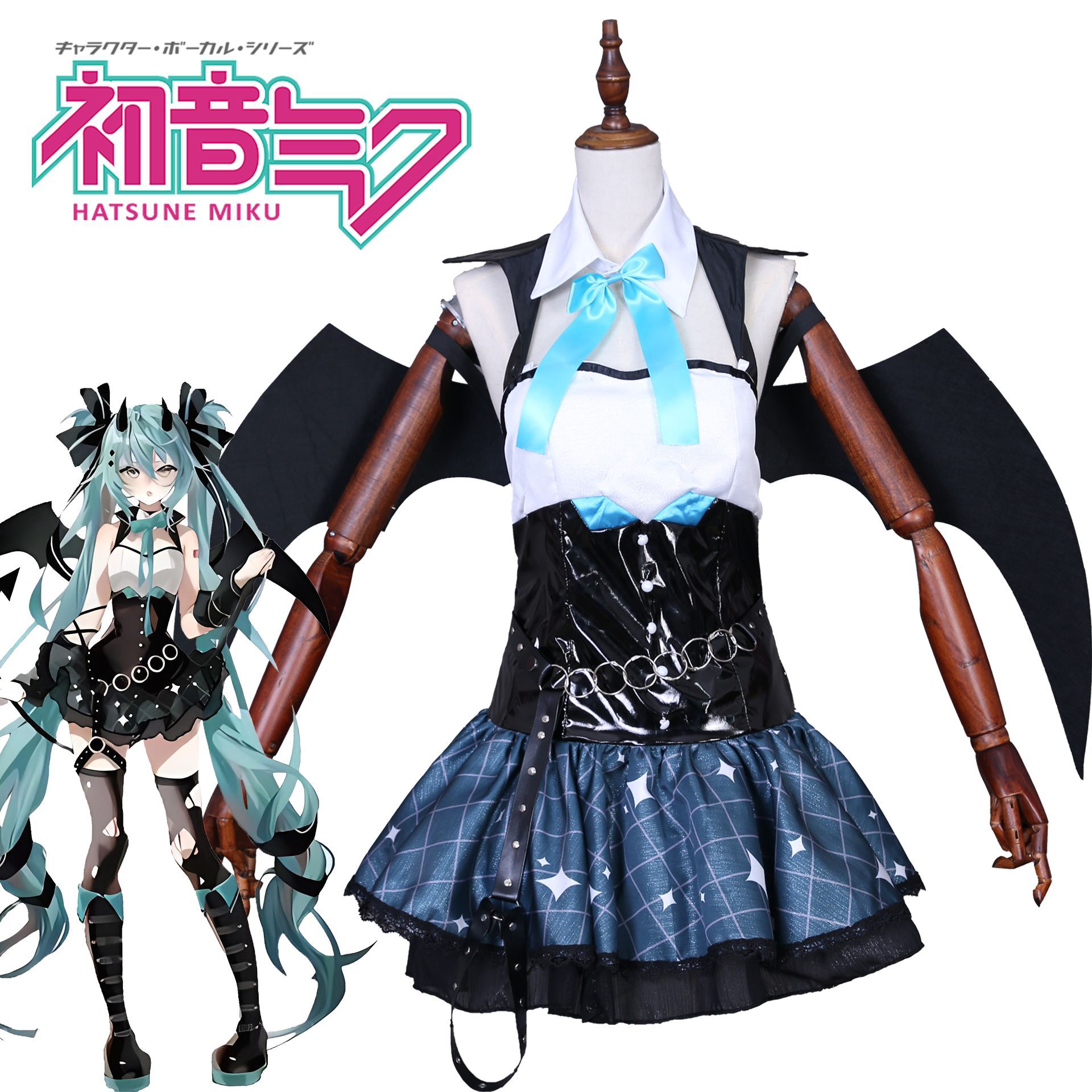 初音未来小浣熊联动cos服小恶魔二次元cospaly服装动漫全套女套装