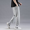 2021 summer leisure time Sports pants Nine points Thin section Solid Straight trousers solar system A summer Easy 2021 summer leisure time Sports pants Nine points Thin section Solid Straight trousers solar system A summer Easy