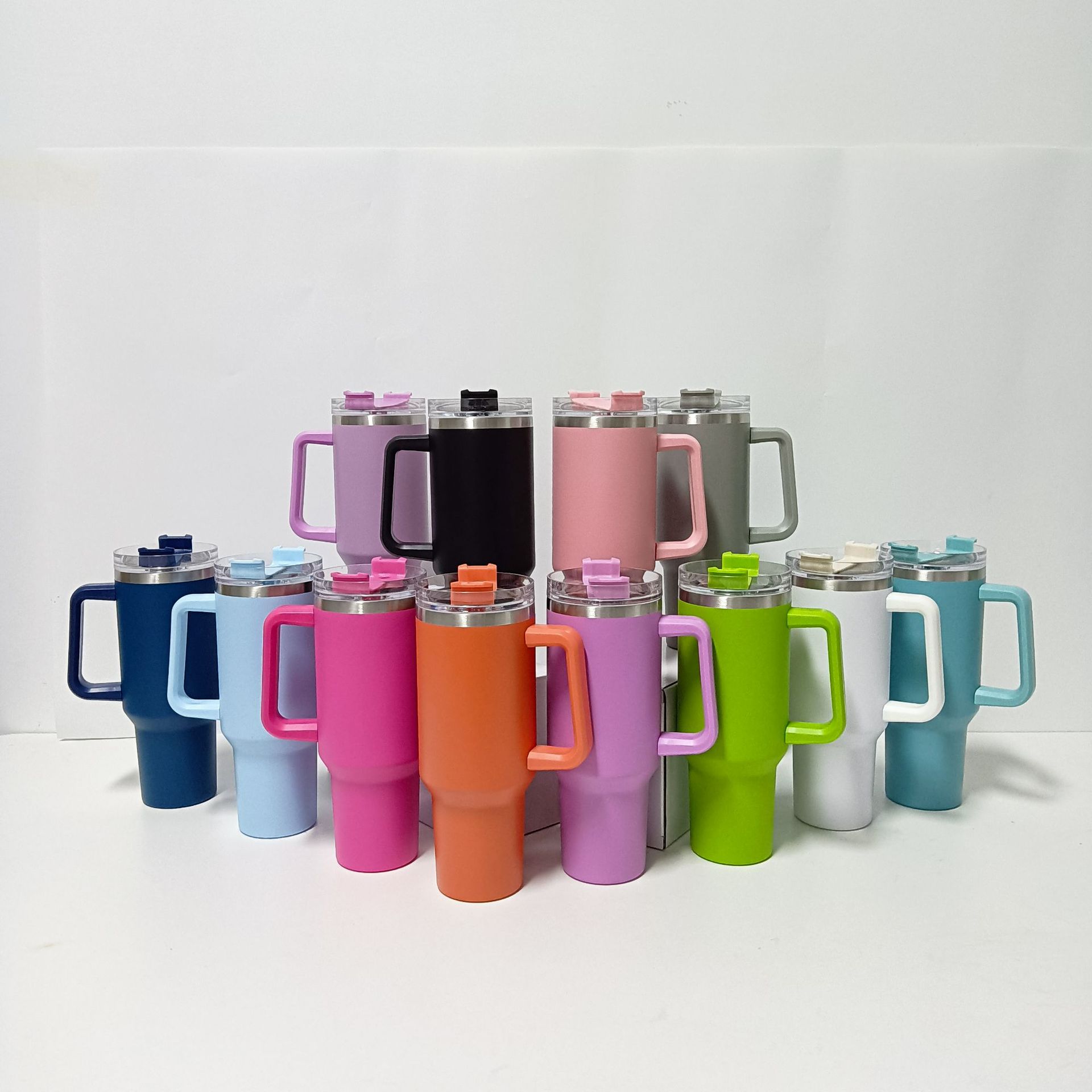 first generation second generation 40oz handle cup car portable cup 304 stainless steel vacuum cup cup with straw large ice cup