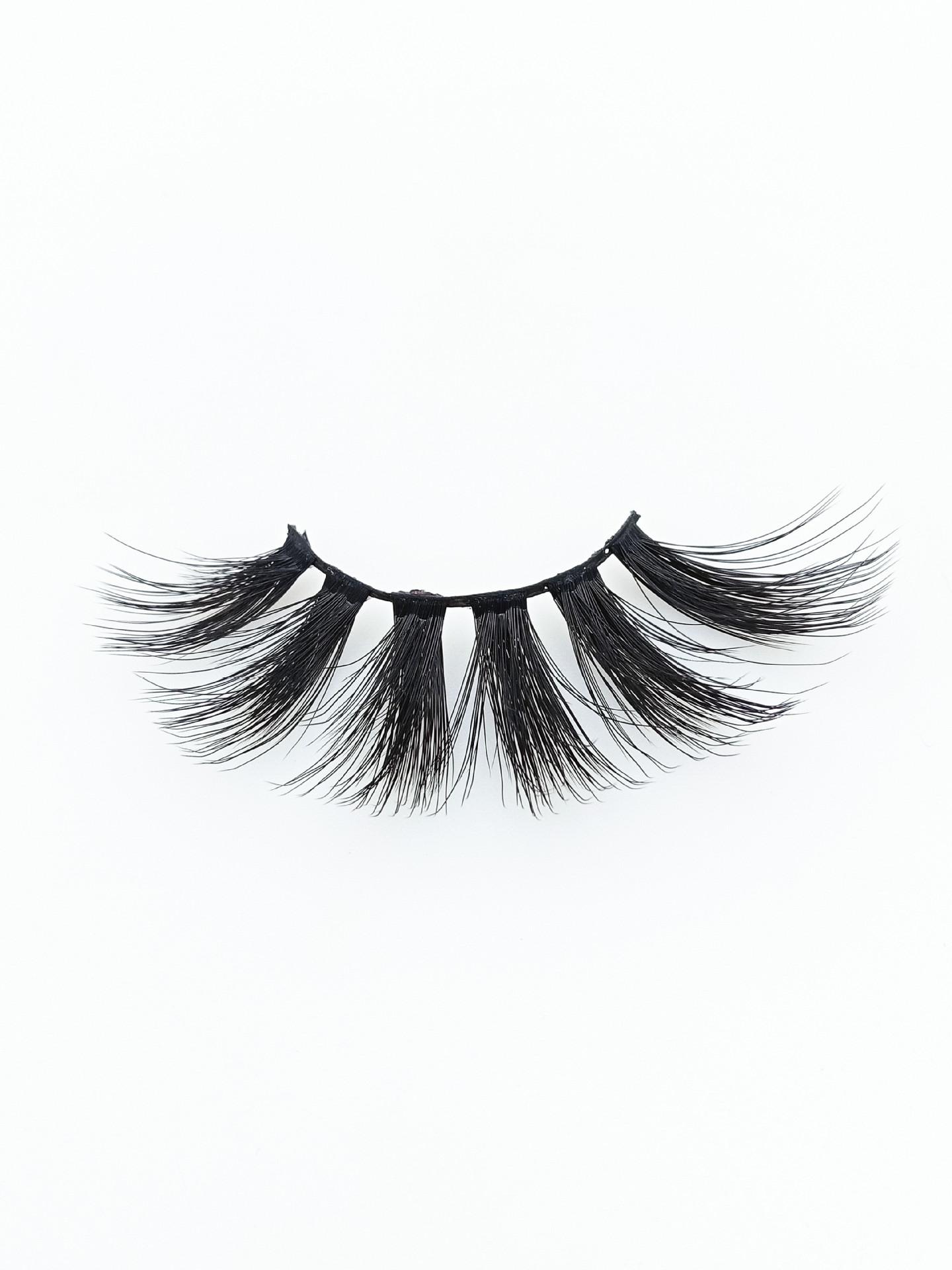 25mm False Eyelashes One-Pair Package Three-Dimensional Cross Thick Curl Multi-Layer Exaggerated Handmade Factory Wholesale