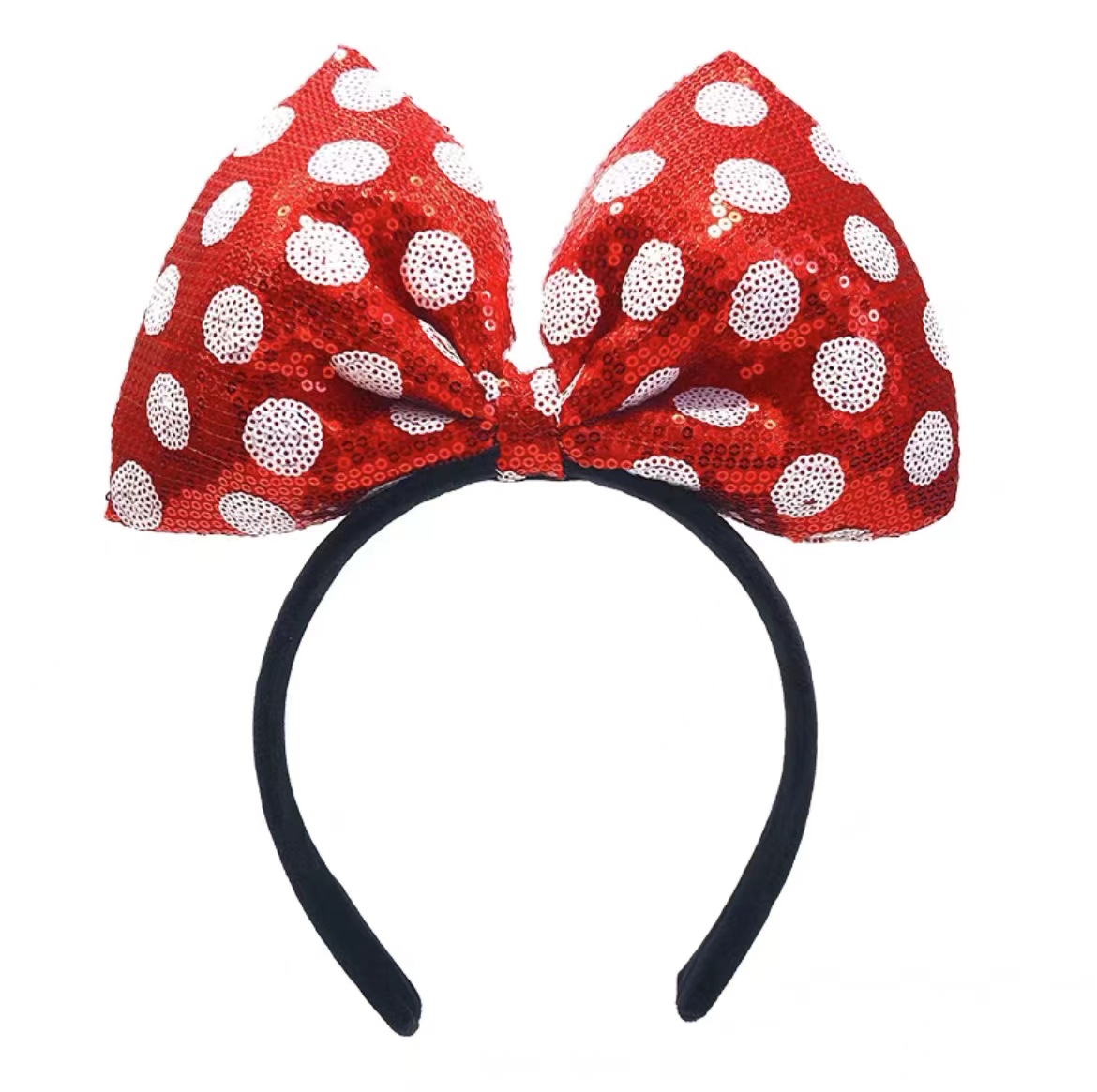 Disney Minnie Mickey Bow Headband Headband Sweet Hair Accessories Mickey Mouse Hairpin Internet Hot Headdress Fashion