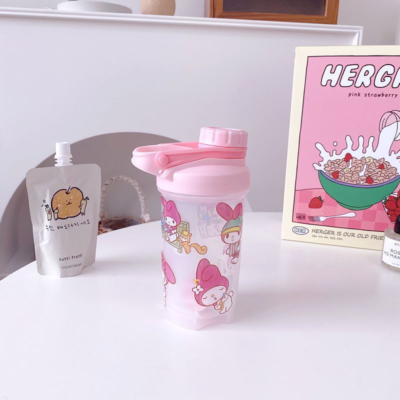 Sanrio Transparent Large Capacity Plastic Water Cup Cute Water Bottle Cup Portable Summer Student Kettle Tumbler