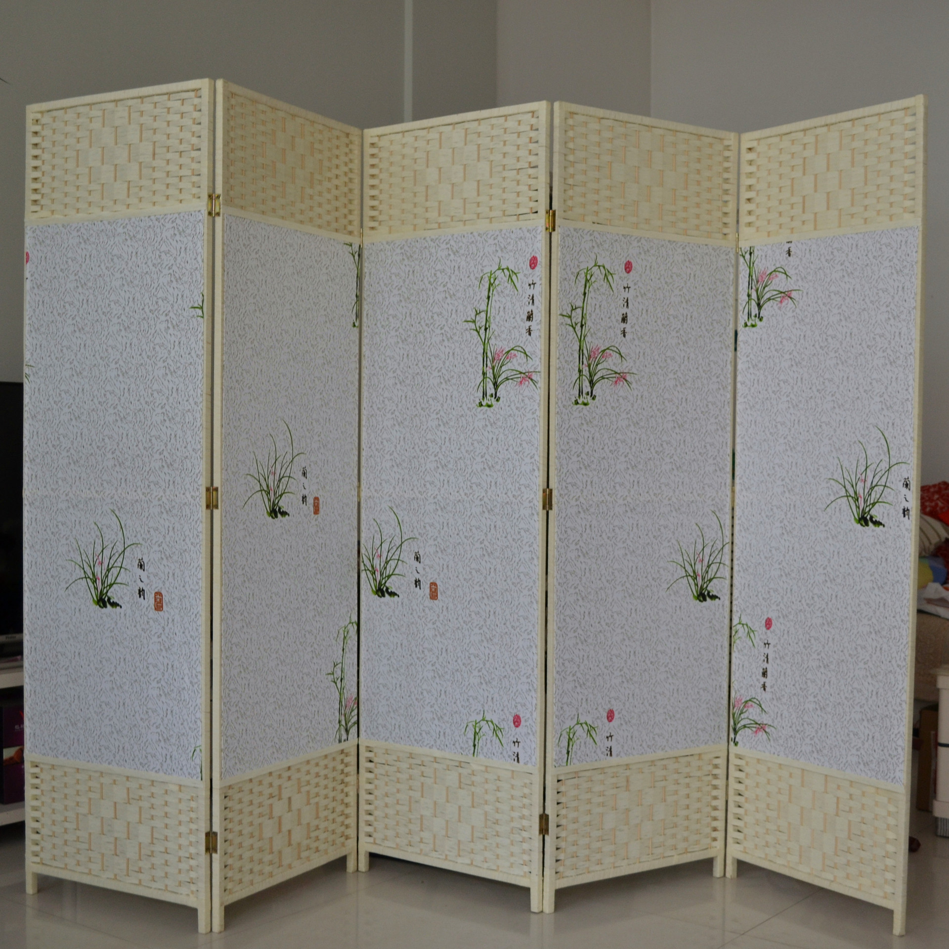 中式屏风隔断布艺折叠移动客厅卧室玄关现代简约酒店办公室折屏