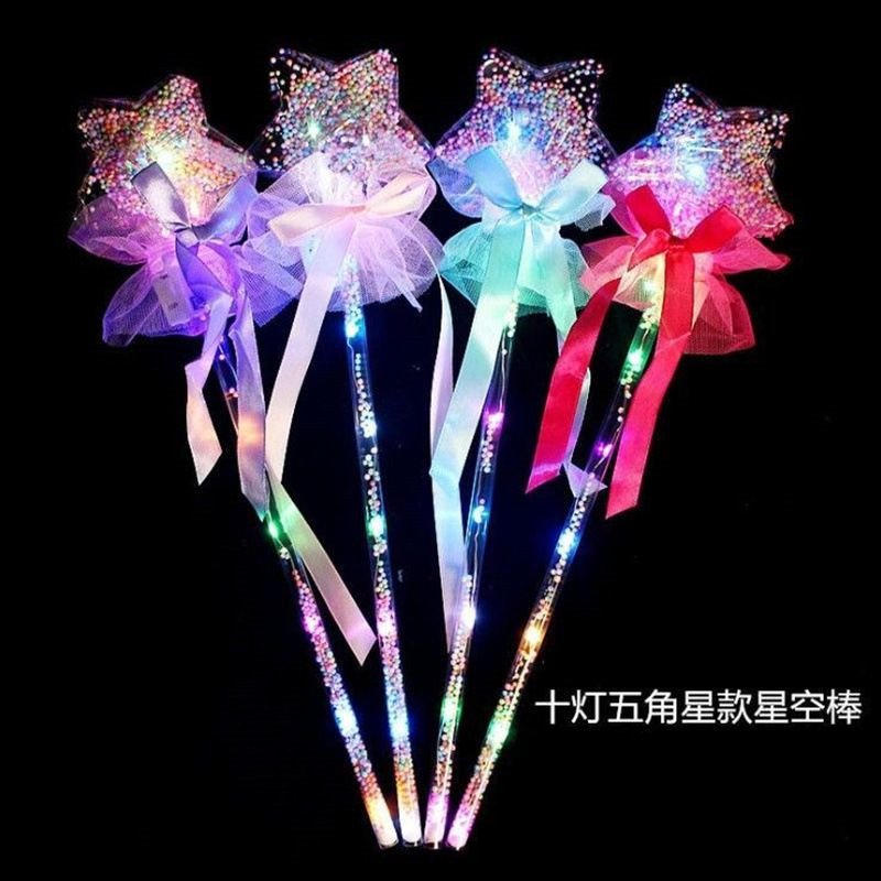 Internet Celebrity Bounce Ball Flash Starry Sky Stick Magic Wand Night Market Stall Yiwu Luminous Toy Square Promotion Hot Sale