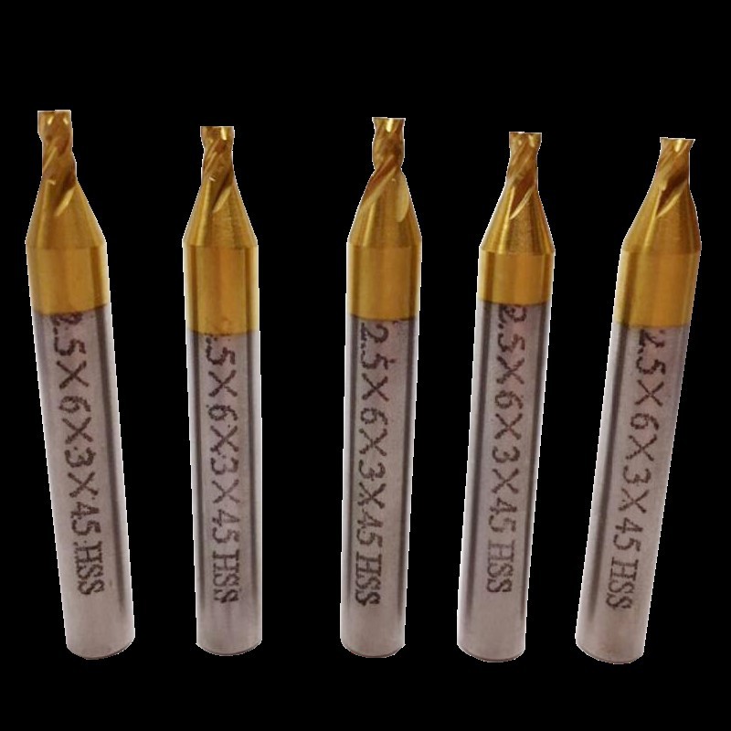 钥匙机超硬立式配件钻头配钥匙铣刀钥匙钻头镀钛钻头铣刀1 1.2 mm