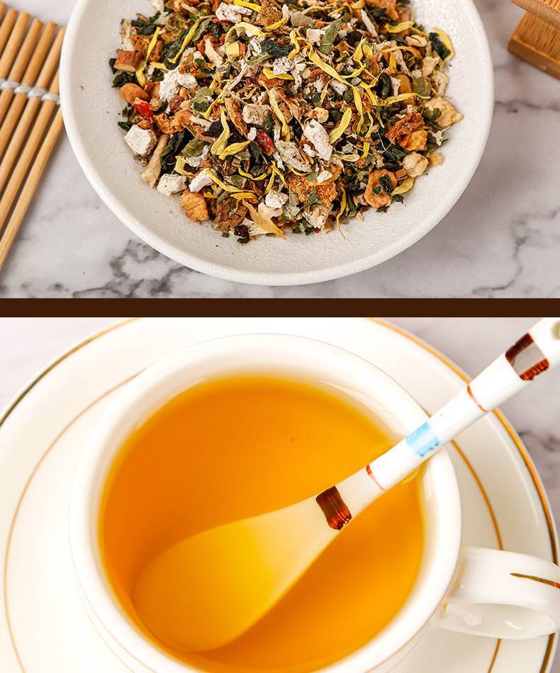 参七通络茶 非血管茶杏仁葛根黄精茶人参黄精茶袋泡茶组合茶代发