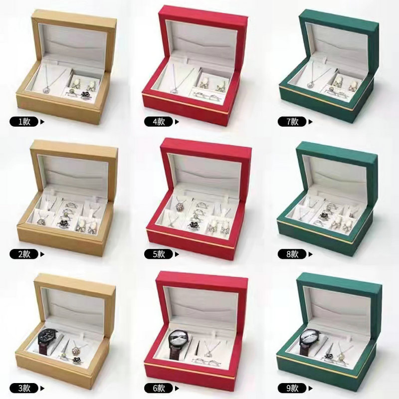 钻石盒套装首饰盒工厂饰品包装盒戒指盒吊坠盒珠宝手镯盒可印logo