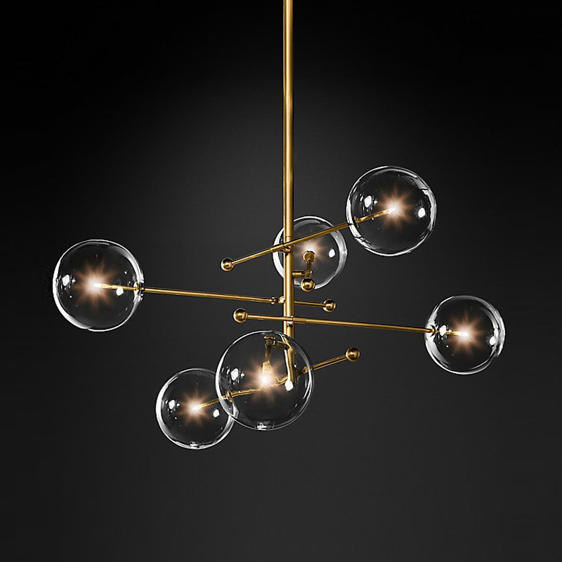 后现代创意玻璃球吊灯北欧艺术卧室客厅餐厅书房个性设计师魔豆灯