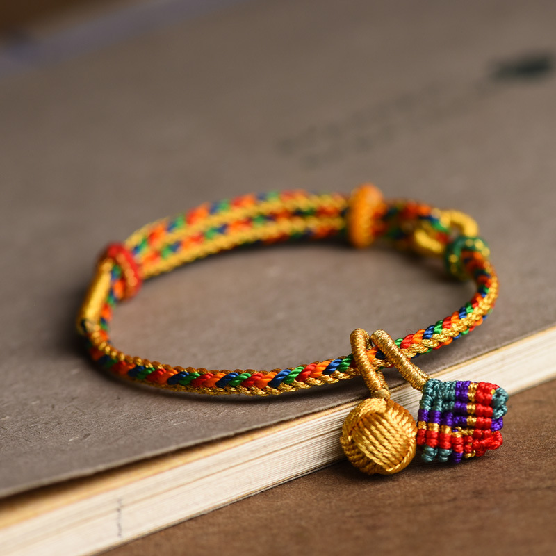 Dragon Boat Festival Colorful Rope Carrying Strap Baby Children Adult Five-Color Line Handmade DIY Braiding String Bracelet