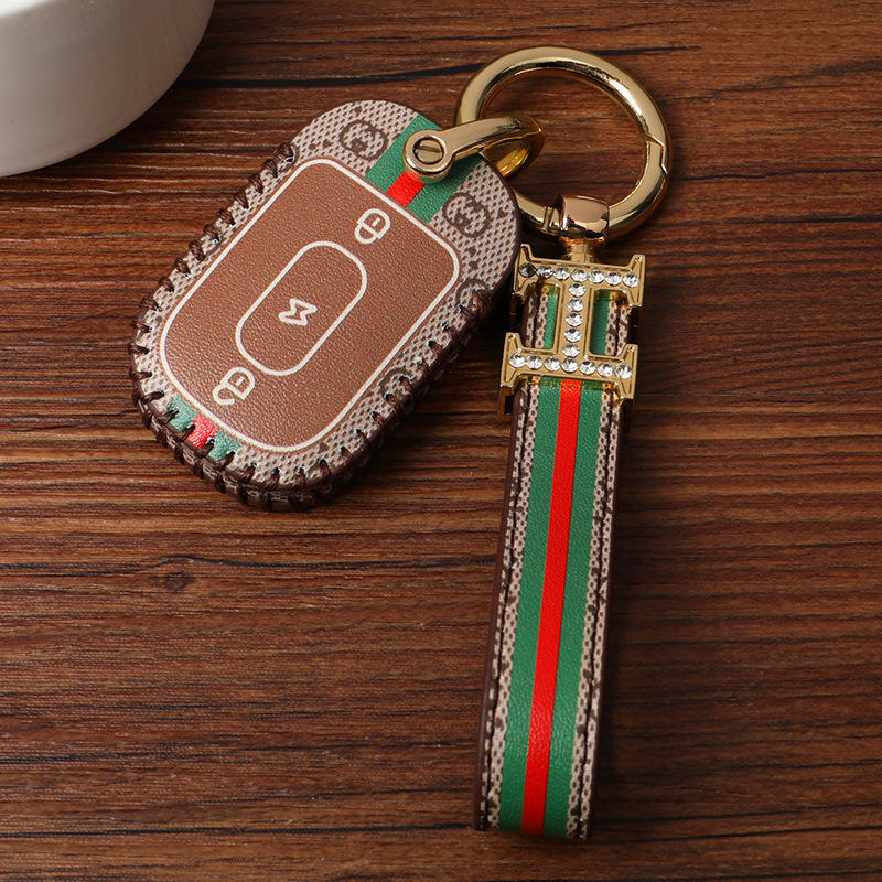 适用于小刀电动车钥匙套电瓶车遥控钥匙包锁匙扣壳高档潮牌男女士