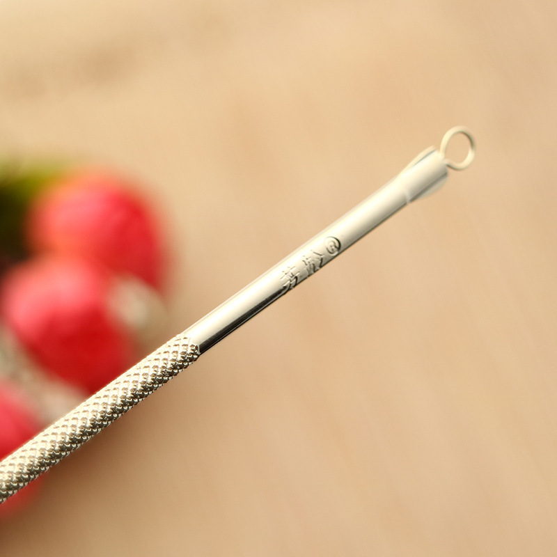 芳龄去黑头粉刺针l01 不锈钢去痘痘双头暗疮针 长针12.5cm