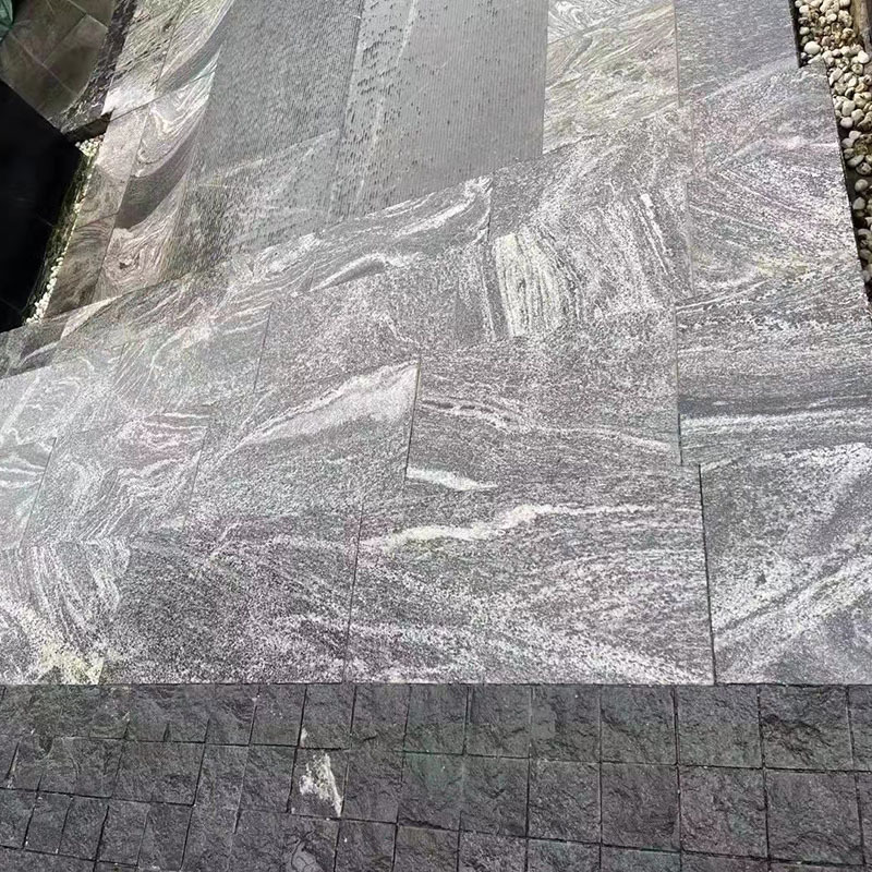 浪淘沙路沿石 花岗岩雪花浪路侧石 幻彩麻石地铺砖 海浪花 浪淘沙