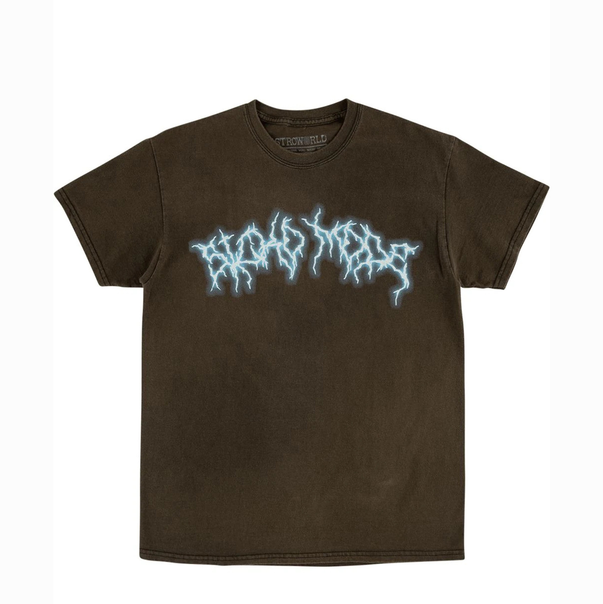 正确版本欧美高街潮travis scott字母闪电印花男女同款ts短袖t恤