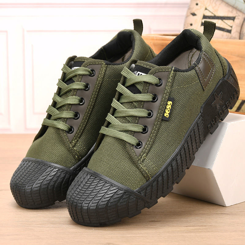 Training Shoes Star Generation Unisex Shoes Safety Shoes High-Low Top Canvas Shoes Comfortable Breathable, Non-Slip, Wear-Resistant Construction Site