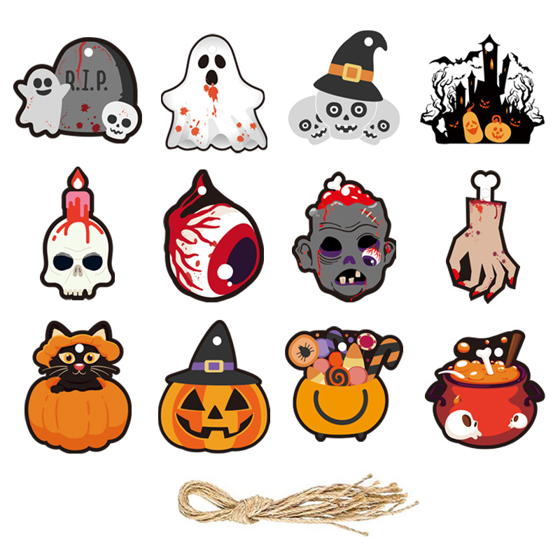 Halloween Party Supplies Decoration Charms Hangings Small Hangtag Ghost Festival Skull Pumpkin Ghost Decoration Pendant